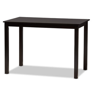 Baxton Studio Baxton Studio Avery 5-Piece Dining Set - Modern Dark Brown Faux Leather & Rubberwood Table & Chairs RH5991C-Dark Brown Dining Set