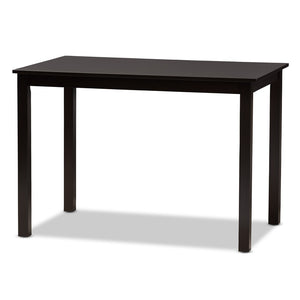 Baxton Studio Baxton Studio 5-Piece Modern Dining Set: Dark Brown Faux Leather & Rubberwood for Chic Spaces RH131C-Dark Brown Dining Set