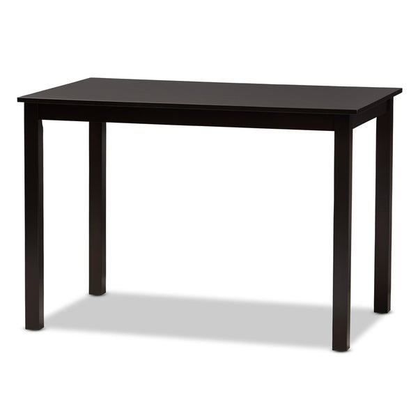 Baxton Studio Baxton Studio 5-Piece Modern Dining Set: Dark Brown Faux Leather & Rubberwood for Chic Spaces RH131C-Dark Brown Dining Set