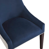 Comfort Pointe Jolie Upholstered Dining Chair -Navy Blue Navy Blue/Snow, Walnut Finish