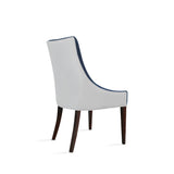 Comfort Pointe Jolie Upholstered Dining Chair -Navy Blue Navy Blue/Snow, Walnut Finish