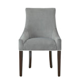 Comfort Pointe Jolie Upholstered Dining Chair -Smoke Smoke/Snow, Walnut Finish