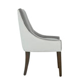 Comfort Pointe Jolie Upholstered Dining Chair -Smoke Smoke/Snow, Walnut Finish