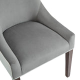 Comfort Pointe Jolie Upholstered Dining Chair -Smoke Smoke/Snow, Walnut Finish