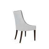 Comfort Pointe Jolie Upholstered Dining Chair -Smoke Smoke/Snow, Walnut Finish