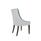 Comfort Pointe Jolie Upholstered Dining Chair -Seafoam Seafoam/Snow, Walnut Finish