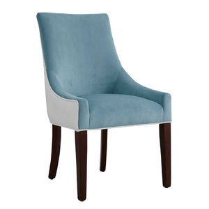 Comfort Pointe Jolie Upholstered Dining Chair -Seafoam Seafoam/Snow, Walnut Finish