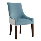 Comfort Pointe Jolie Upholstered Dining Chair -Seafoam Seafoam/Snow, Walnut Finish