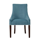 Comfort Pointe Jolie Upholstered Dining Chair -Seafoam Seafoam/Snow, Walnut Finish