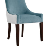 Comfort Pointe Jolie Upholstered Dining Chair -Seafoam Seafoam/Snow, Walnut Finish