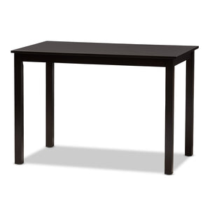 Baxton Studio Baxton Studio 5-Piece Modern Beige Faux Leather Dining Set with Dark Brown Finish for Elegant Spaces RH5998C-Dark Brown/Beige Dining Set