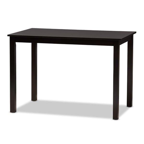 Baxton Studio Baxton Studio 5-Piece Modern Beige Faux Leather Dining Set with Dark Brown Finish for Elegant Spaces RH5998C-Dark Brown/Beige Dining Set
