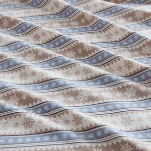 English Elm 3 Pcs Twin Sheet Set - Cozy Blue Snowflake Design, 100% Cotton Flannel For Warmth & Comfort B035P319779