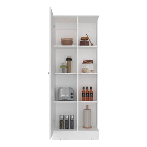 English Elm Juls Tall Slim Pantry Cabinet with Open Shelves for Kitchen or Laundry Room B200P474238