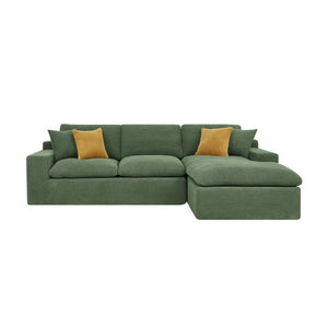 English Elm Coffee-bean Sculptural Sectional Sofa Curved Pod Cushions for Modern Living Rooms B2748S00128