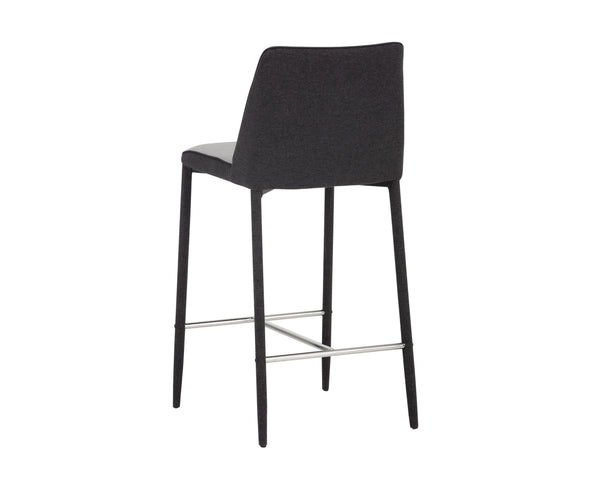 Sunpan Renee Modern Counter Stool in Armour Grey & Dark Slate - Sleek Design for Urban Dining Spaces