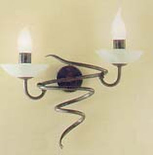 Rust Spiral Wall Bracket w/Italian Scavo Bobeches 8034/2 Elk Lighting