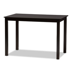 Baxton Studio Baxton Studio Adley 5-Piece Modern Dining Set with Dark Brown Finish & White Faux Leather Seats RH5510C-Dark Brown/White Dining Set