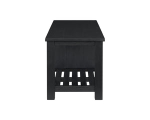 New Pacific Direct Tiburon Tv Bench - Sleek Brushed Black Acacia Wood Design For Modern Media Storage Solutions Alto Black  803516-434-npd