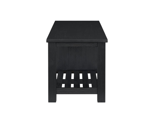 New Pacific Direct Tiburon Tv Bench - Sleek Brushed Black Acacia Wood Design For Modern Media Storage Solutions Alto Black  803516-434-npd