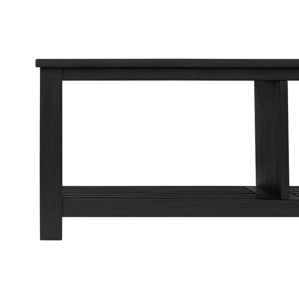 New Pacific Direct Tiburon Tv Bench - Sleek Brushed Black Acacia Wood Design For Modern Media Storage Solutions Alto Black  803516-434-npd