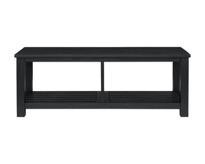 New Pacific Direct Tiburon Tv Bench - Sleek Brushed Black Acacia Wood Design For Modern Media Storage Solutions Alto Black  803516-434-npd