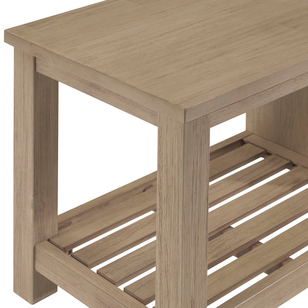 New Pacific Direct Tiburon Tv Bench - Sleek Brushed Black Acacia Wood Design For Modern Media Storage Solutions Drifted Sand  803516-ds-npd