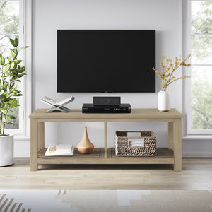 New Pacific Direct Tiburon Tv Bench - Sleek Brushed Black Acacia Wood Design For Modern Media Storage Solutions Drifted Sand  803516-ds-npd