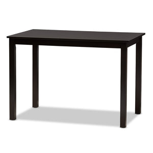 Baxton Studio Baxton Studio Alani Modern 5-Piece Dining Set with Dark Brown Faux Leather Chairs and Table RH5509C-Dark Brown Dining Set