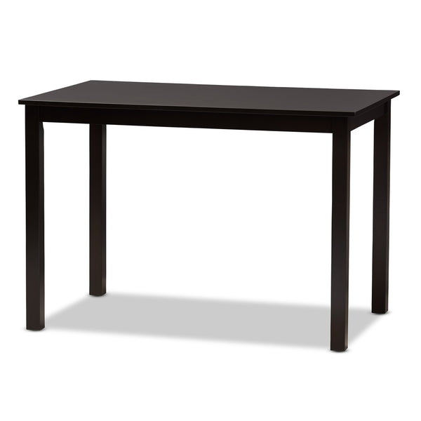 Baxton Studio Baxton Studio Alani Modern 5-Piece Dining Set with Dark Brown Faux Leather Chairs and Table RH5509C-Dark Brown Dining Set