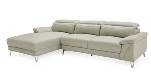 VIG Furniture Divani Casa Sura - Modern Light Grey Leather Left Facing Sectional Sofa VGBNS-1812-LTGRY-LAF