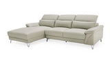 VIG Furniture Divani Casa Sura - Modern Light Grey Leather Left Facing Sectional Sofa VGBNS-1812-LTGRY-LAF