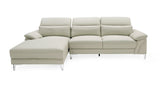 VIG Furniture Divani Casa Sura - Modern Light Grey Leather Left Facing Sectional Sofa VGBNS-1812-LTGRY-LAF