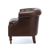 Comfort Pointe Chesterfield Button Tufted Accent Chair Brown