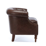 Comfort Pointe Chesterfield Button Tufted Accent Chair Brown