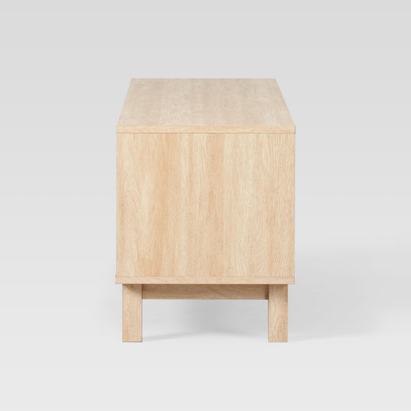 Tromso Modern 58" 2-Door TV Stand in Coastal Oak - Stylish Storage Solution for TVs Up to 65"