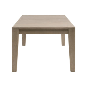 Essentials for Living Canal Oak Wood Extension Dining Table Seats 10 with Brushed Gold Steel Inlay 8039.SGRY-OAK/BGLD