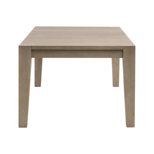 Essentials for Living Canal Oak Wood Extension Dining Table Seats 10 with Brushed Gold Steel Inlay 8039.SGRY-OAK/BGLD