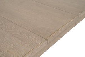 Essentials for Living Canal Oak Wood Extension Dining Table Seats 10 with Brushed Gold Steel Inlay 8039.SGRY-OAK/BGLD