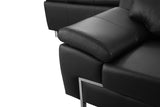 VIG Furniture Divani Casa Grange - Modern Black Leather Sofa Set VGBNS-2116-SET-BLK