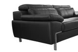 VIG Furniture Divani Casa Grange - Modern Black Leather Sofa Set VGBNS-2116-SET-BLK