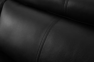 VIG Furniture Divani Casa Grange - Modern Black Leather Sofa Set VGBNS-2116-SET-BLK