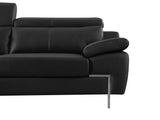 VIG Furniture Divani Casa Grange - Modern Black Leather Sofa Set VGBNS-2116-SET-BLK