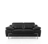 VIG Furniture Divani Casa Grange - Modern Black Leather Sofa Set VGBNS-2116-SET-BLK