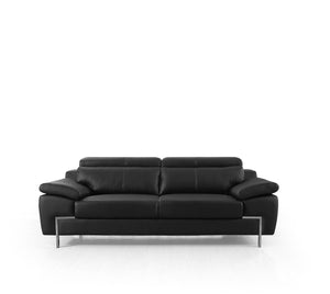 VIG Furniture Divani Casa Grange - Modern Black Leather Sofa Set VGBNS-2116-SET-BLK