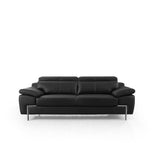 VIG Furniture Divani Casa Grange - Modern Black Leather Sofa Set VGBNS-2116-SET-BLK