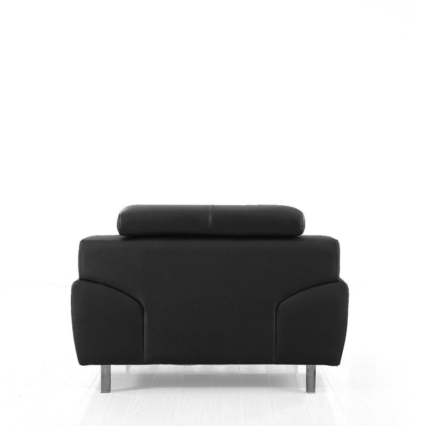 VIG Furniture Divani Casa Grange - Modern Black Leather Sofa Set VGBNS-2116-SET-BLK