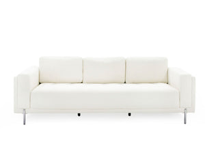 VIG Furniture Divani Casa Schmidt - Modern Off White Fabric Sofa + 2 Chairs VGKK-KF.7020-SET-OFWHT