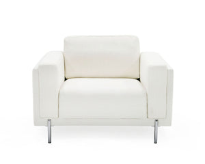 VIG Furniture Divani Casa Schmidt - Modern Off White Fabric Sofa + 2 Chairs VGKK-KF.7020-SET-OFWHT