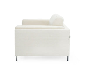 VIG Furniture Divani Casa Schmidt - Modern Off White Fabric Sofa + 2 Chairs VGKK-KF.7020-SET-OFWHT
